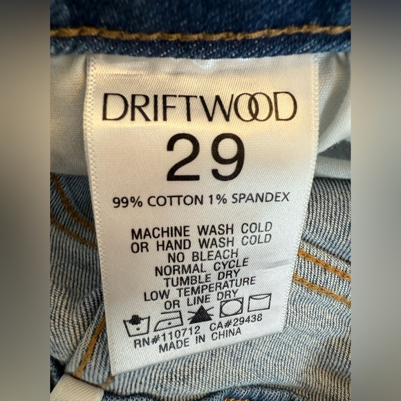 Driftwood Kelly Side Stripe Jeans Size 29 - Picture 7 of 10